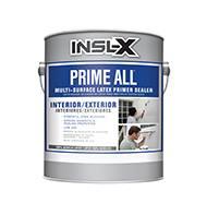 CLT PAINT CURES Prime All™ Multi-Surface Latex Primer Sealer is a high-quality primer designed for multiple interior and exterior surfaces with powerful stain blocking and spatter resistance.

Powerful Stain Blocking
Strong adhesion and sealing properties
Low VOC
Dry to touch in less than 1 hour
Spatter resistant
Mildew resistant finish
Qualifies for LEED® v4 Creditboom